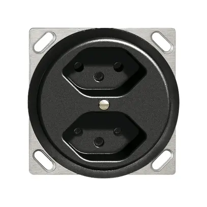 Prise INC FH 2×T13 JK noir 