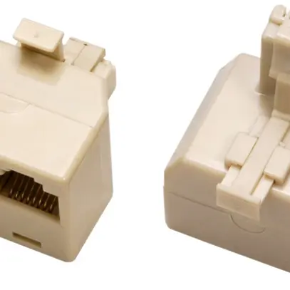 Adaptateur direct RJ45m/2×RJ45f UTP, beige 