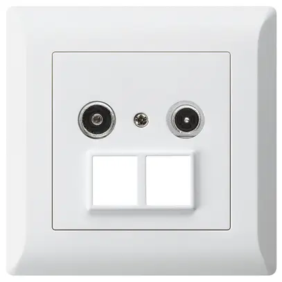 Prise multimédia ENC kallysto.line R/TV 19dB 2GHz blanc 