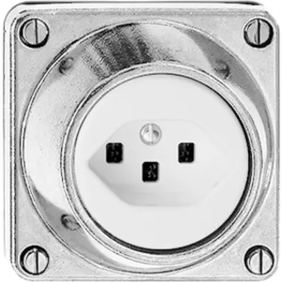 Presa INS umida T23 16A Al natura con morsetti innest. 