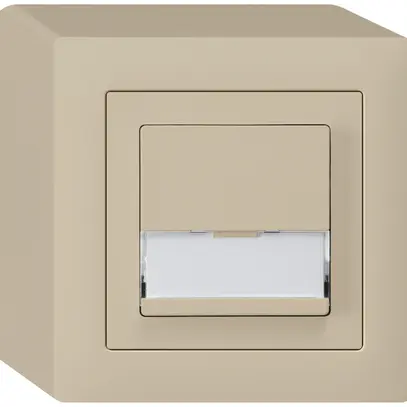 Tasto di suoneria AP A/1L kallysto beige con porta-etichetta 37×15mm 