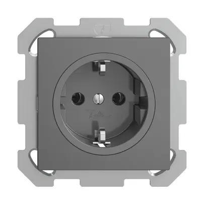 Prise SCHUKO ENC EDIZIOdue FM, 16A, 250VAC, L+N+PE gris foncé 