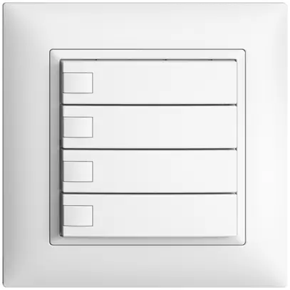 Poussoir univ. ENC 4×1t bornes enf. EDIZIOdue blanc, sans LED 