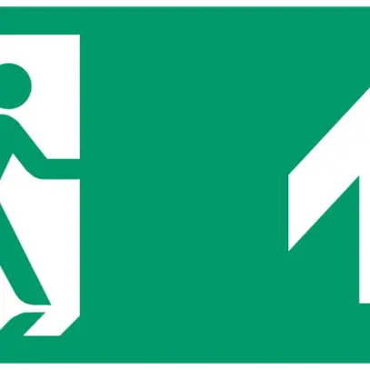 Pictogramme Lumatec A2/1 200.50, flèche vers haut, à coller 