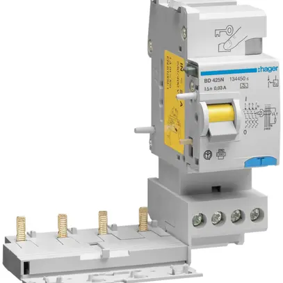 Bloc différentiel Hager 4P 400V 0.03A 25A 2UM 