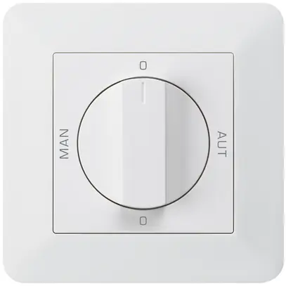 Interruttore rotativo INC 0-Man-0-Aut. bianco kallysto.trend 2/1L con manopola 