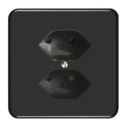 Presa INC FH 2×T13/1S nero 