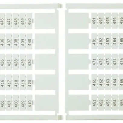 Etiquette de marquage 6×9mm 10×1…10, 5 cartes à 100 