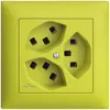 Prise ENC 3×T23 Feller EDIZIOdue FMI, 1×séparé, bornes enfichables, lemon 
