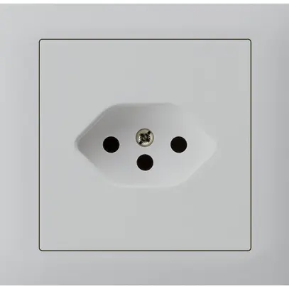 EB-Steckdose kallysto T13 Bauart T mit EB-Dose G3 Abdeckrahmen steckbar hellgrau 