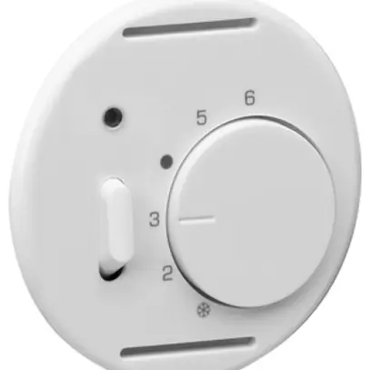 Disque frontal ENC BASICO blanc pour thermostat d'ambiance avec interrupteur 