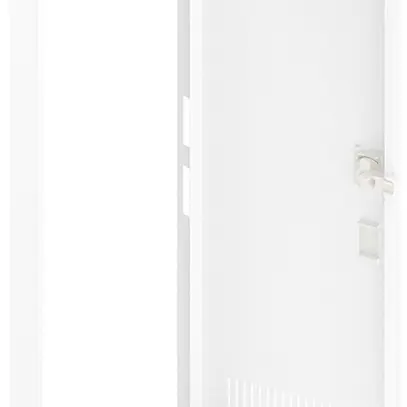 Porte avec fentes et cadre SE Pragma blanc pour 1part/6rangées 