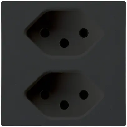 Presa per armadio a specchio Hager, 2×T13, D, nero 