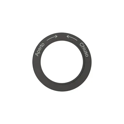 Disque indicateur NEVO, p.interrupteur rotatif, Aperto-> <-Chiuso, noir 