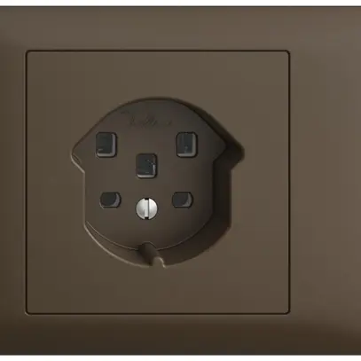 Presa INS T25 16A coffee 53mm EDIZIOdue con morsetti innest. 