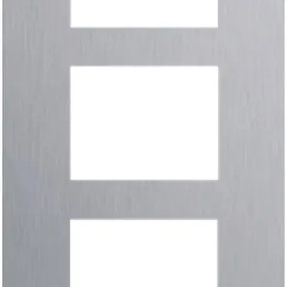 Cadre de recouvrement audio ABB-Welcome, pour 1/3 (3 modules), ac-fin brossé 