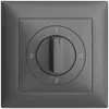 Kit frontale EDIZIOdue 0-1-0-2 88×88mm grigio scuro, per interruttore rotativo 