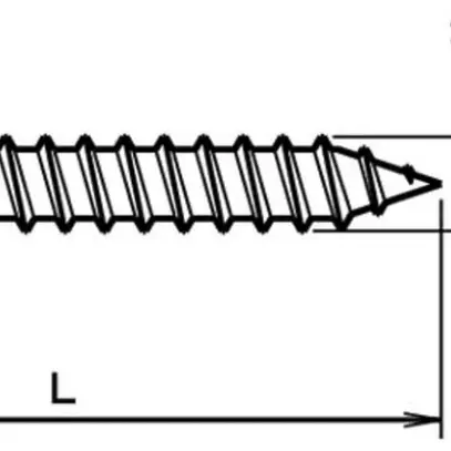 Vis pour panneau aggloméré à tête conique Ferronorm T30 6×50mm zinguée a.tige 