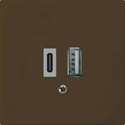 Presa di carica USB kallysto 18W PD 1×tipo A 1×tipo C marrone 