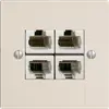 Einsatz zu UP-Anschlussdose 4×RJ45/u 4P getr. EDIZIOdue crema ITplus 