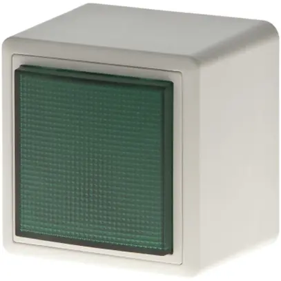 Lampada flash AP verde 230VAC EDIZIOdue Hugentobler tipo16 piatto 