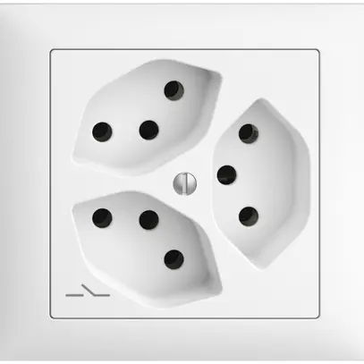 Presa INS EDIZIOdue 3×T13 bianco 1×S 