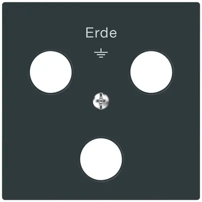 Placca frontale Hager kallysto per presa di terra a 3 spine Woertz nero 