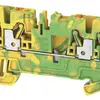 Morsetto di protezione Weidmüller A4C PUSH IN 2.5mm² 4 contatti verde/giallo 