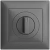 Kit frontal ENC EDIZIOdue gris foncé 88×88mm pour interrupteur rotatif 