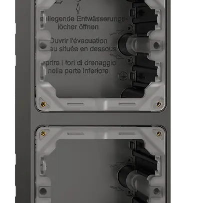 NAP-Kopfzeile Feller NEVO, 2×1, für N.CO-Apparate, schwarz 