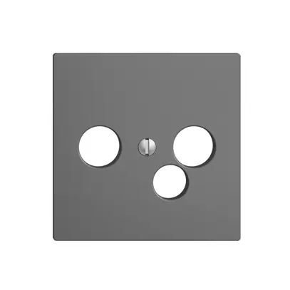 Placca frontale EDIZIOdue grigio scuro per presa di data per R/TV 