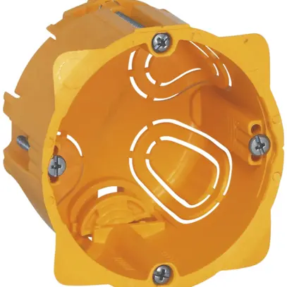 Boîtier pour cloison creuse 2mod. BATIBOX T=40mm jaune 