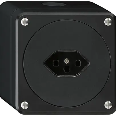 Presa AP robusto tipo 23 nero senza copercchio 