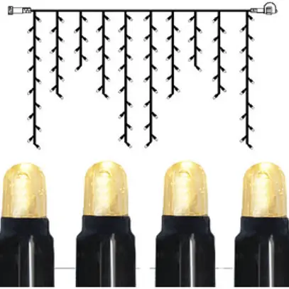 Ghirlanda luminosa System LED Extra, 2×1m, nero, 8W, 100 LED, bianco caldo 