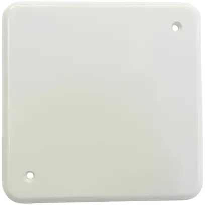 Placca di cop. grd.II, con 2 fori d'angolo,106×106mm bianco 