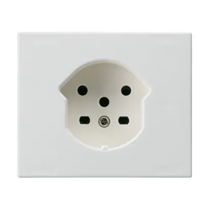 FLF-Steckdose HA Typ 15 mit Steckklemmen mit Rastfeder weiss 