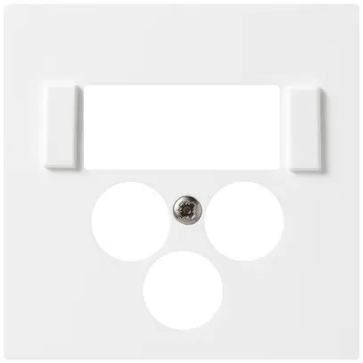 Placca frontale 3×coas+2×RJ45 kallysto multimedia R&M bianco 