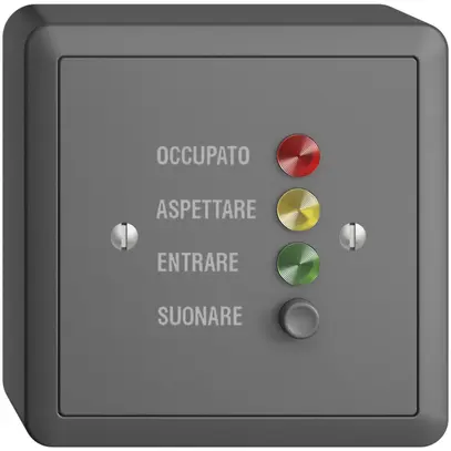 Station de porte AP EDIZIOdue pour signaux d'appel, gris foncé, italien 