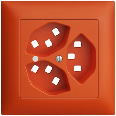 Kit frontale INC EDIZIOdue arancione 88×88mm 3×T23 con lente 