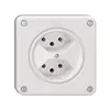 Prise NUPU NEVO, 2×T13, blanc 