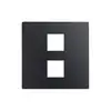 Placca frontale EDIZIOdue elegance per tasto doppio grigio grafite 