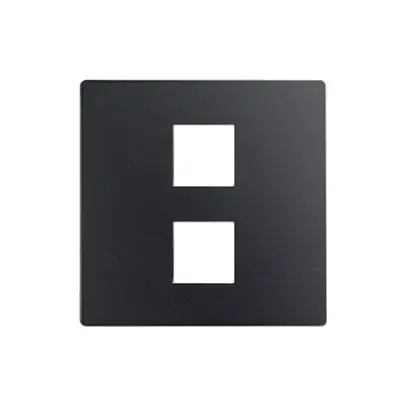 Placca frontale EDIZIOdue elegance per tasto doppio grigio grafite 