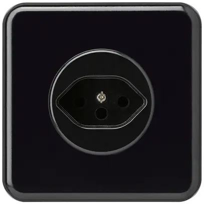 Prise ENC basico type 13 noir avec sécurité enfants 