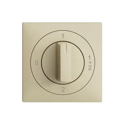 Kit frontale EDIZIOdue 0-1-1+2-2 60×60mm vanille per interruttore rotativo 