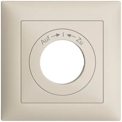 Kit frontal EDIZIOdue Auf->I<-Zu crema 88×88mm pour contact pivotant 