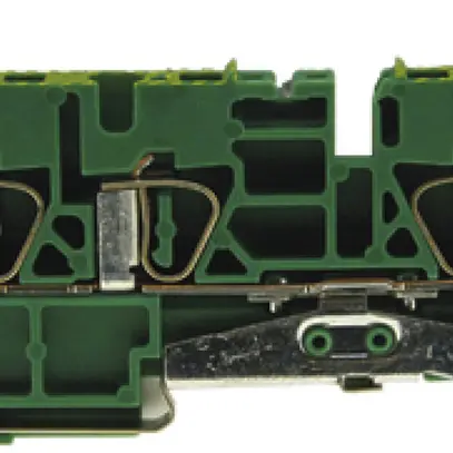 Morsetto di terra componibile Woertz 0.5…2.5mm² molla 3×1 DIN 35mm verde/giallo 