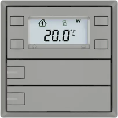 Poussoir RTH EDIZIO.liv SNAPFIX® a.RGB-LED 2×touches comm.1T grc 