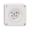 Prise NUPU NEVO, 1×T15, blanc 