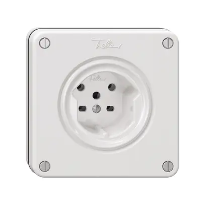 Presa NUPU NEVO, 1×T15, bianco 