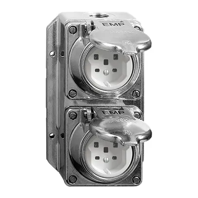 Combinazione AP bagn.I-I 2×T25 EMC Al pallinato, mors.a vite 